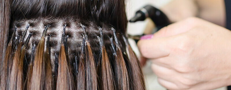 glue-in hair extensions